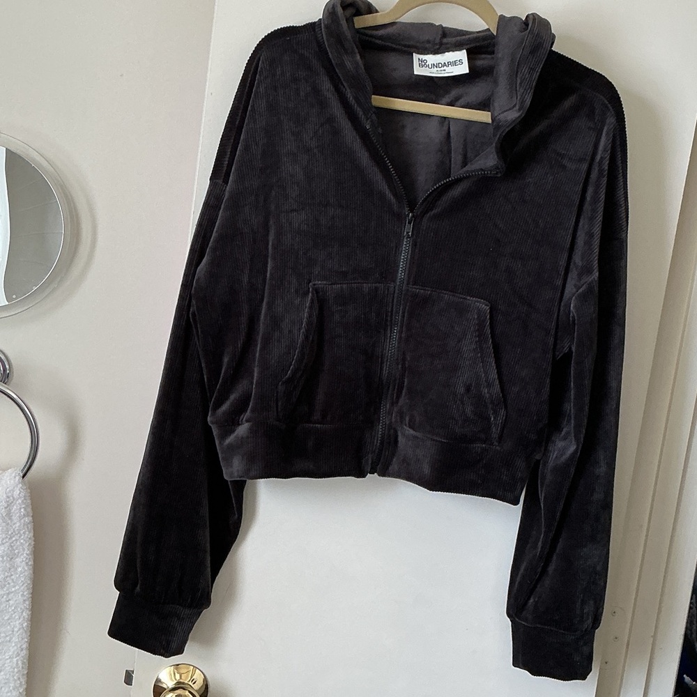 The Laundry Room Dark Gray Corduroy Bomber Jacket